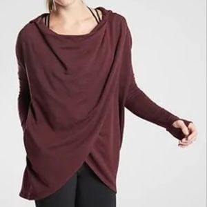 Athleta Purana Hooded Wrap Sweatshirt